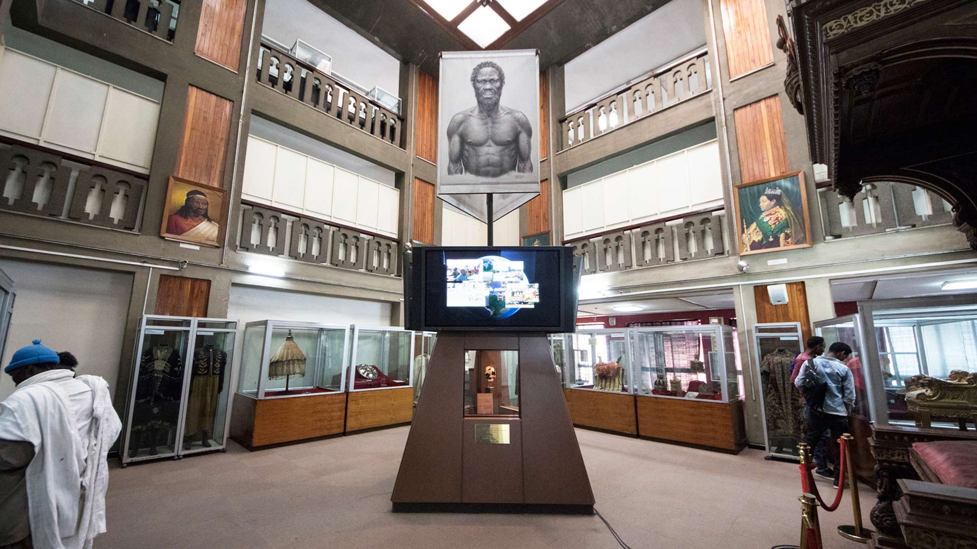 Central Hall of the National Museum of Ethiopia, Addis Ababa, Ethiopia