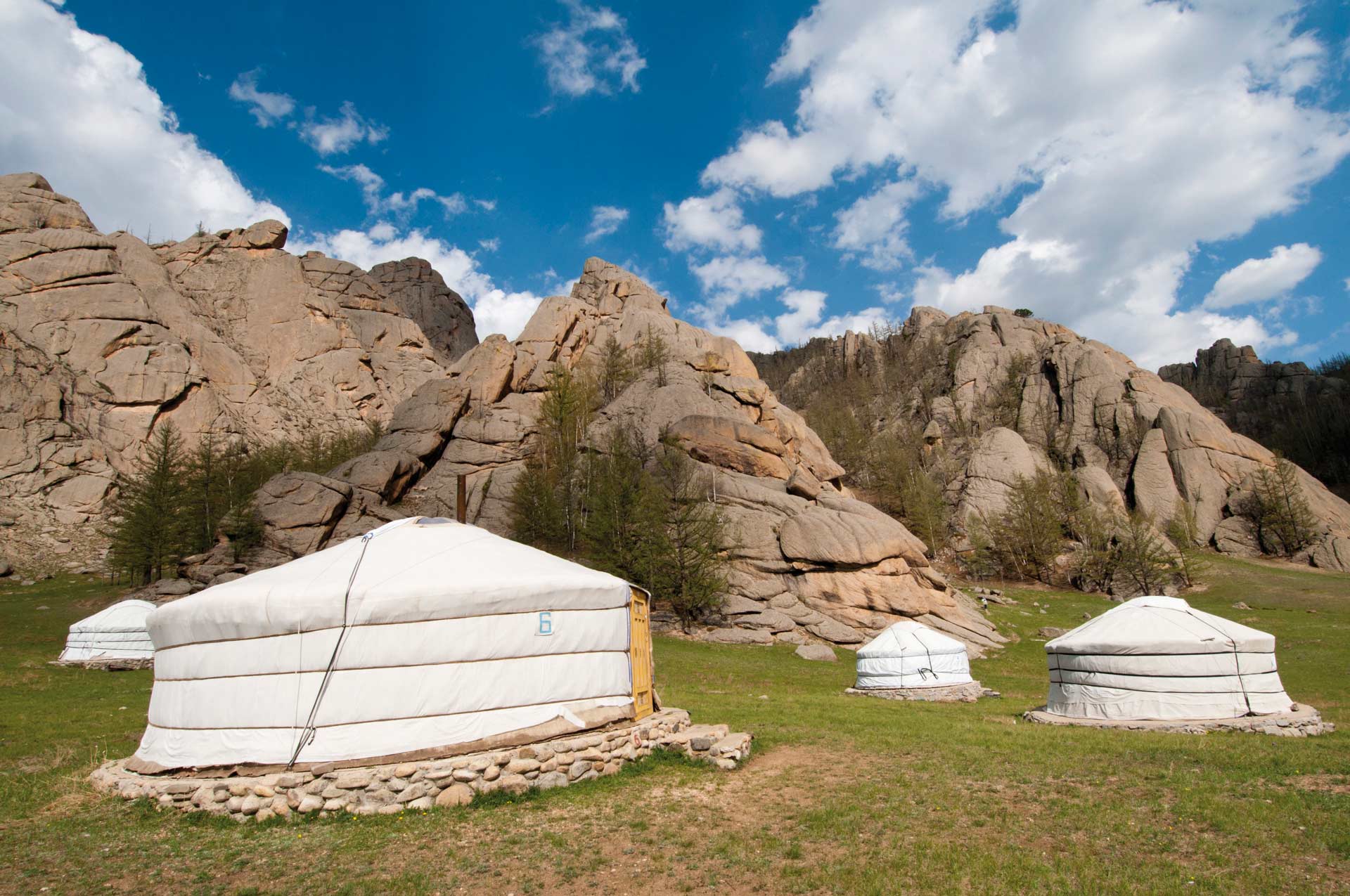 Traditional Mongolian yurt, Gobi Desert, Mongolia